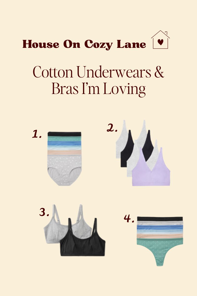 Round up of some favorite cotton underwears and bras I'm loving.
