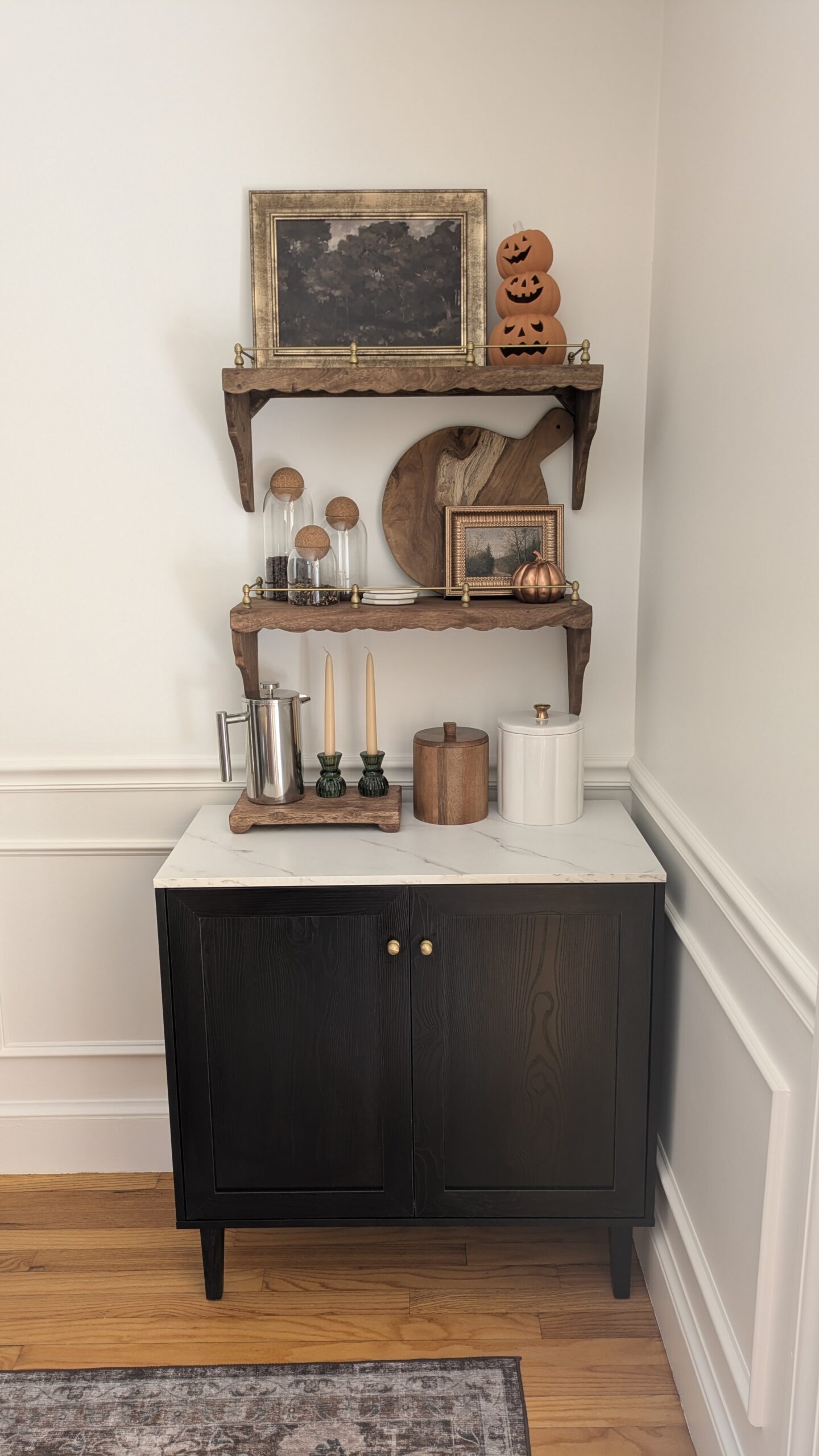 Cozy Fall Coffee Bar Setup